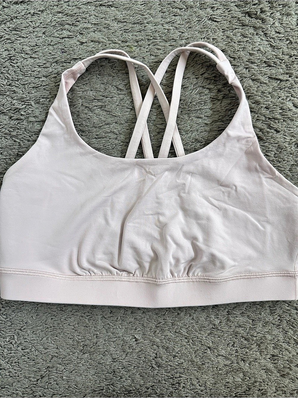 Lululemon Energy Bra Light Pink Strappy Sports Bra